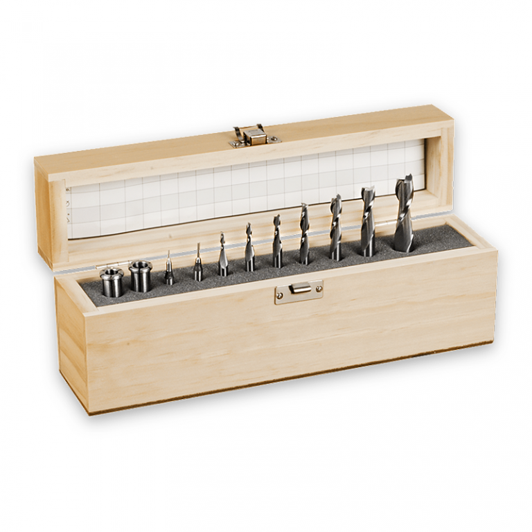 11-piece Solid Carbide Boxed Bit Set - F1/F2 1618C - Leigh Tools a Lee ...