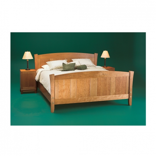 MT Bed and bedside tables green bkgd 28x28 72