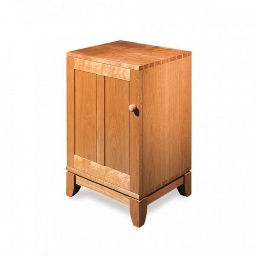 Shaker style bedside table with rail & stile (frame & panel) joinery. Cherry. 27”H x 18W x 15D