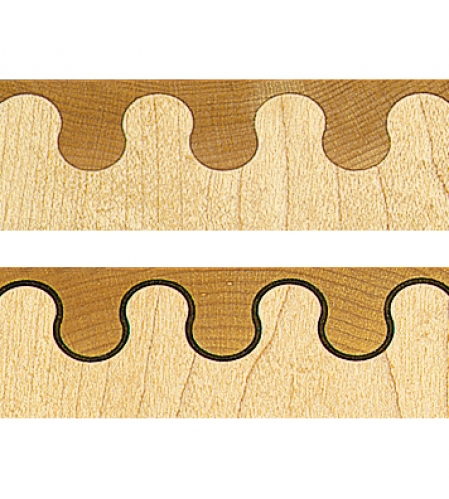 Top Ellipse joint pattern. Bottom Inlaid Ellipse joint pattern.