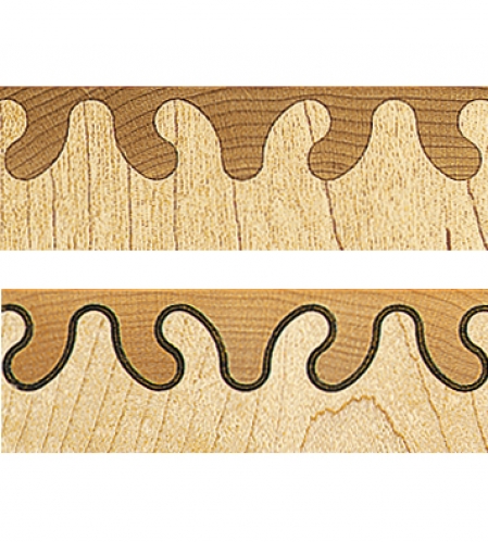 Top Wave joint pattern. Bottom Inlaid Wave joint pattern.